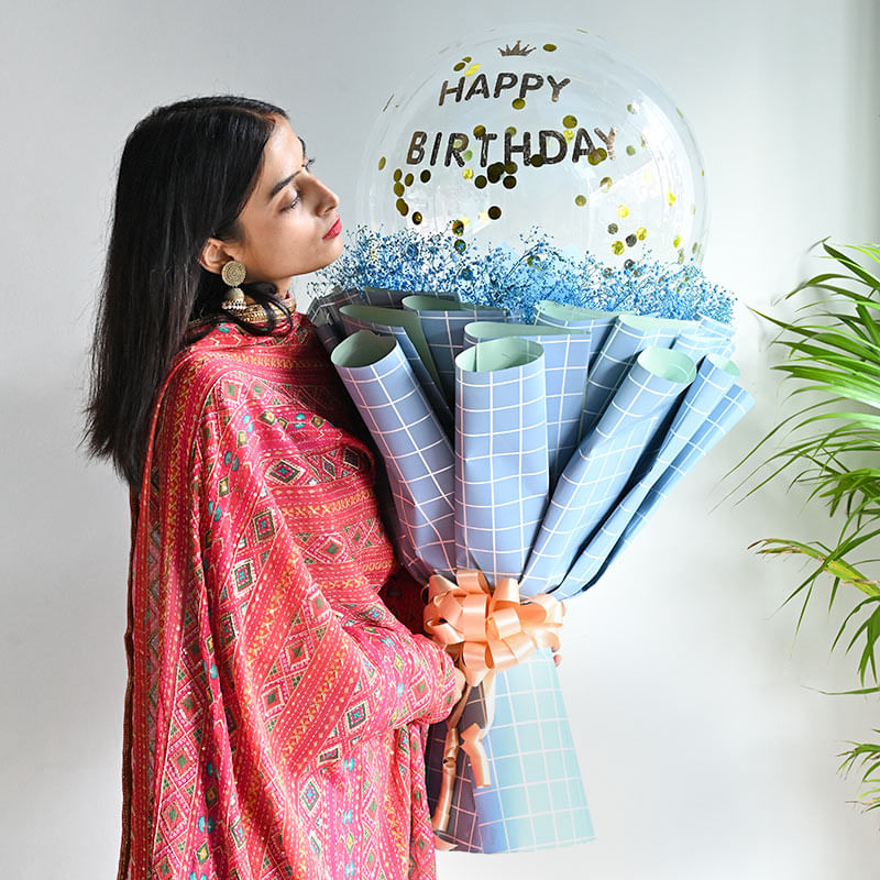 Send Bellflower Flowers Bouquet to India Online 
