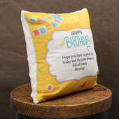 Birthday Blessings Cushion Side View