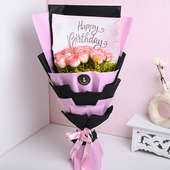 Pink Roses Bouquet for Birthday Celebration