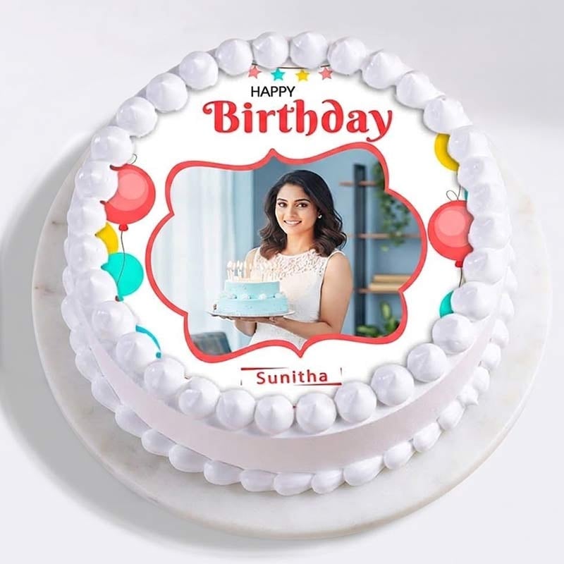 Birthday Cheer Photo Cake