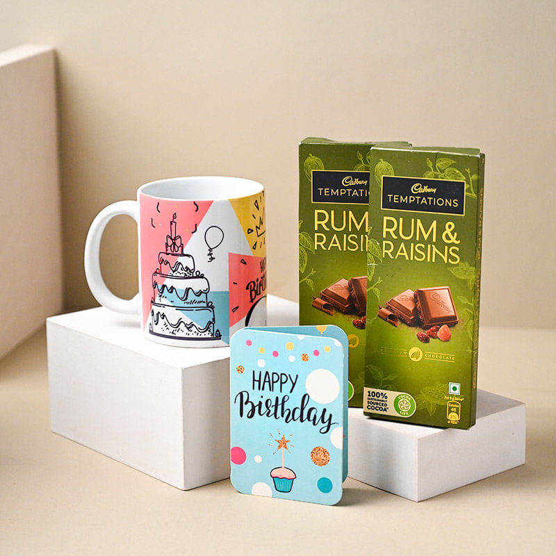 Birthday Mug Chocos N Card Combo