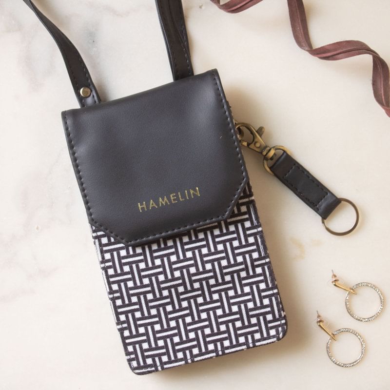 Black Checkered Mobile Sling