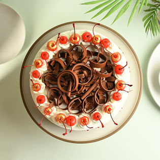 Sumptuous Black Forest New Year Cake