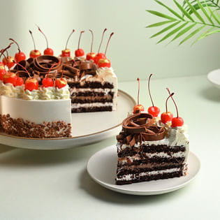 Sumptuous Black Forest New Year Cake