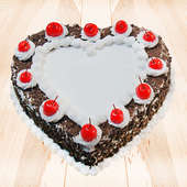 Black Forest Heart Shaped Cake