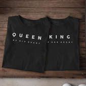 Black King N Queen Couple Tshirts