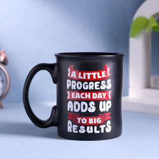 Black Mug With Inspiring Quote