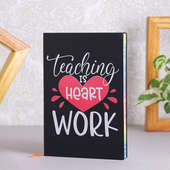 Black Printed Teachers Day Diary