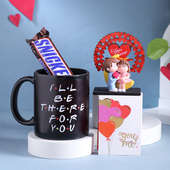 Black Quotation Mug With Mini Couple N Chocolates