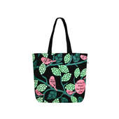 Black Tote With Sparrow Motif