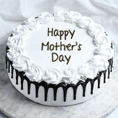 Black White Delight Happy Mothers Day Cake