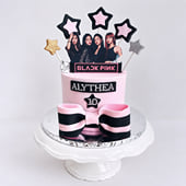 Blackpink Bow N Star Cake