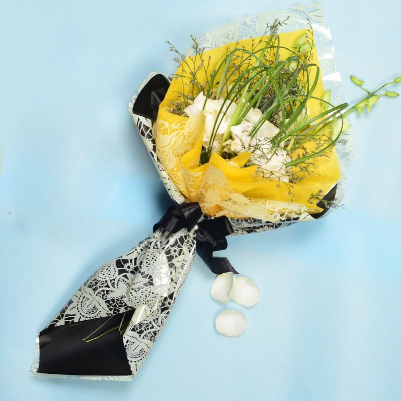 White Orchid Bouquet of Love