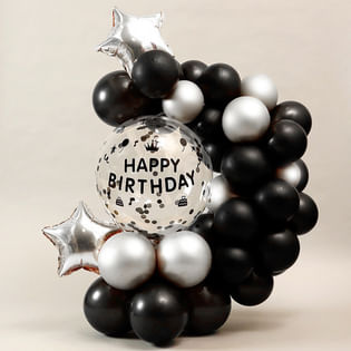 Blimey Black Bday Balloons - Birthday Balloons