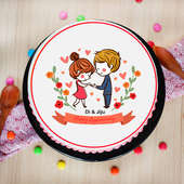 Happy Anniversary Poster Cake for Di and Jiju