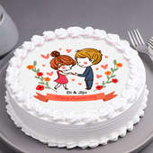 Happy Anniversary Poster Cake for Di and Jiju