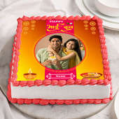 Blissful Bhai Dooj Photo Cake