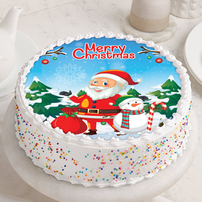 Blissful Xmas Scenario Cake