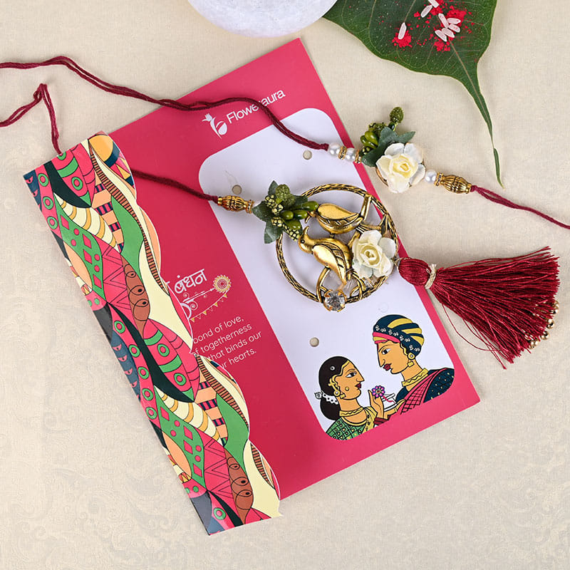 Blooming Bhai Bhabhi Rakhi Set