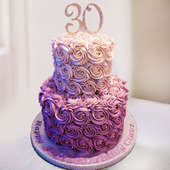2 Tier Birthday Fondant Cake