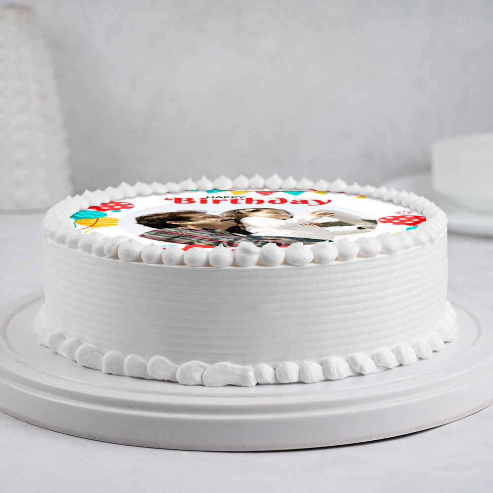 Birthday Photo Cake - Zoom View