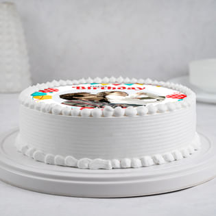 Birthday Photo Cake - Zoom View