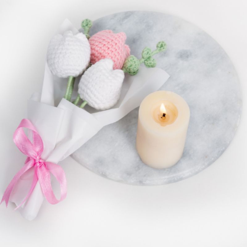 Blooming Crochet Tulip Bouquet