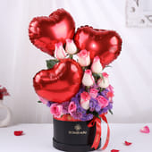 Blooming Floral Love N Heart Balloons