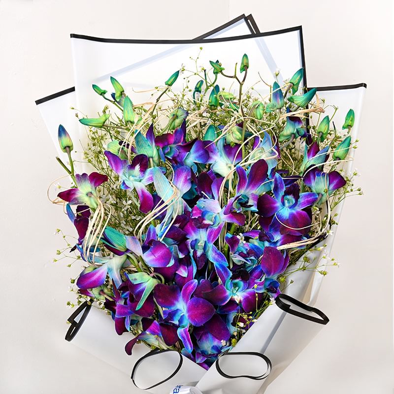 Blooming Orchids Bouquet - close view