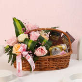 Blooms N Sweet Temptations Gift Basket