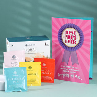 Blooms N Tea Gift Set For Best Mom