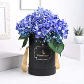 Blossoming Blue Hydrangea Flower Bouquet Online Delivery