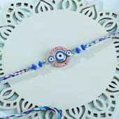 Blue Beaded Evil Eye Rakhi