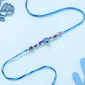 Blue Beaded Evil Eye Rakhi