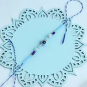 Blue Beadedchic Evil Eye Rakhi