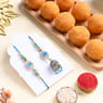 Blue Bhai Bhabhi Rakhi Set With Motichoor Ladoos