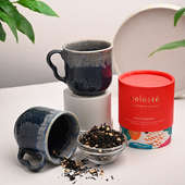 Buy Blue Ceramic Mug Set N Black Tea