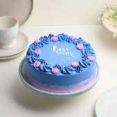 Blue Floral Mothers Day Cake