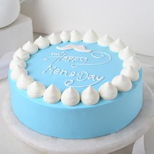 Blue Mens Day Cream Cake