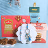 Blue N Silver Bhaiya Bhabhi Rakhis With Treats
