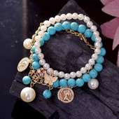 Blue N White Chain Bracelet : Gifts for friends