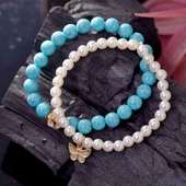 Blue N White Chain Bracelet : Best Gifts for friends
