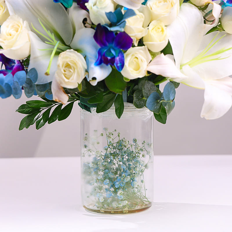 Blue N White Lily Elegance