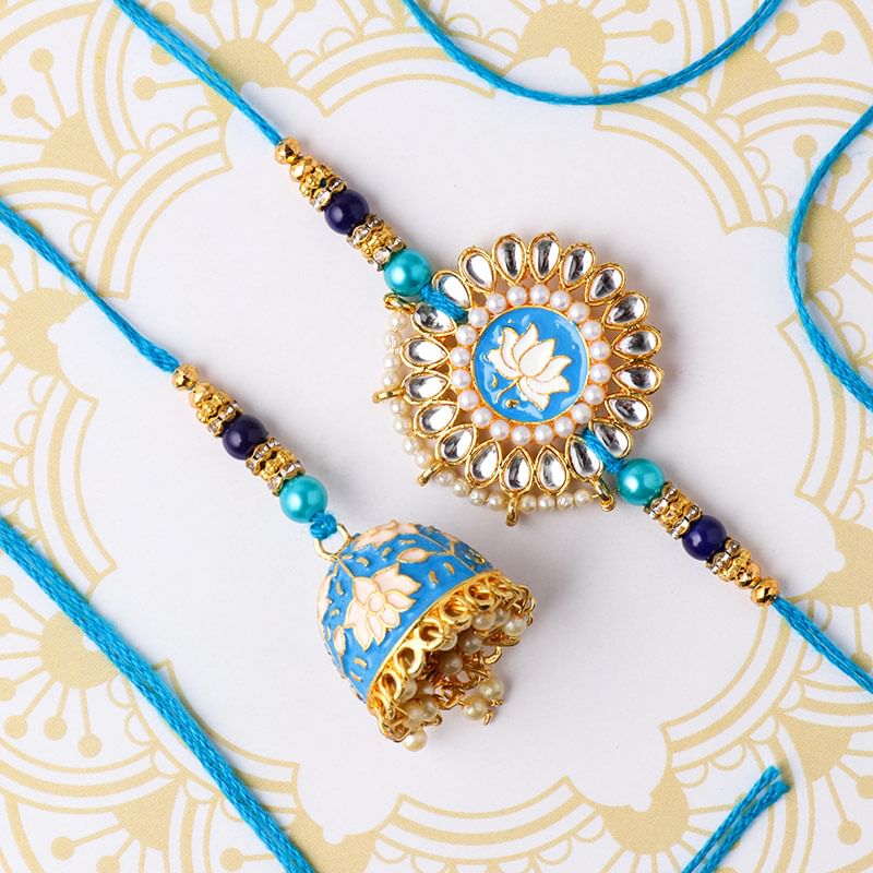 Blue Pearls Bhaiya Bhabhi Rakhi