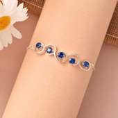 Blue Stone Arbour Design Silver Bracelet