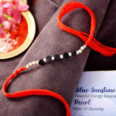 Blue Sunstone and Pearl Rakhi