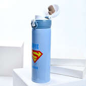 Blue Superman Flask for Valentines Day Gift