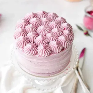 Cream Swirls Blueberry Cake