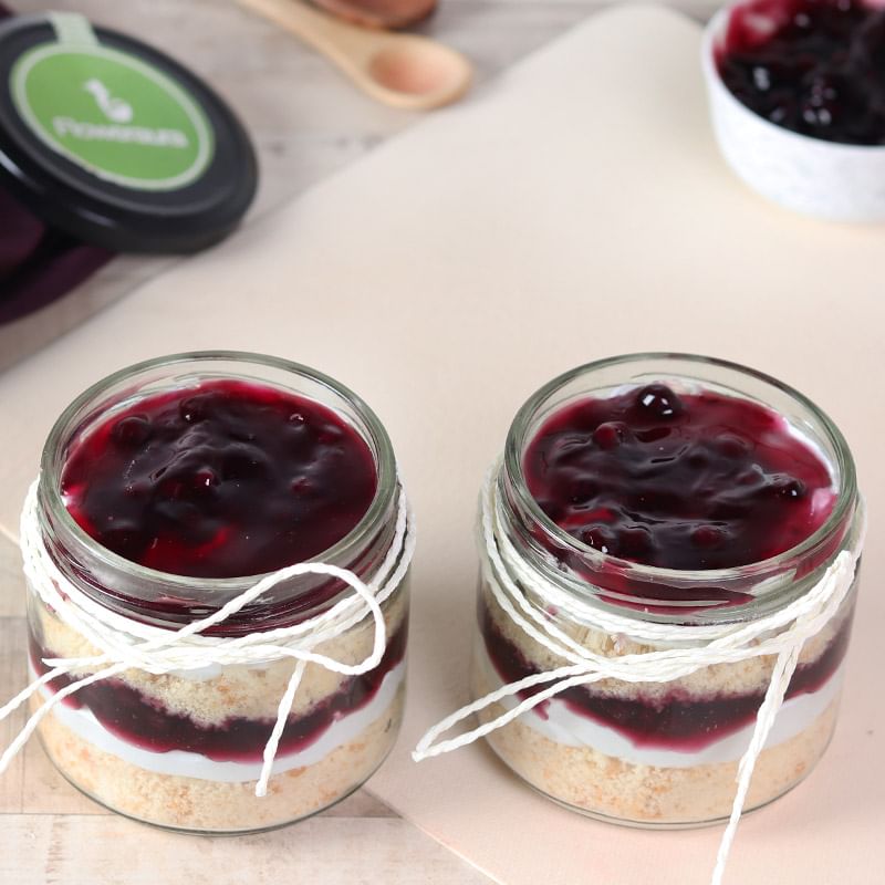 Pair of Blueberry Jar Cake