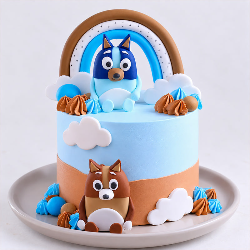 Bluey Rainbow Adventure Cake
